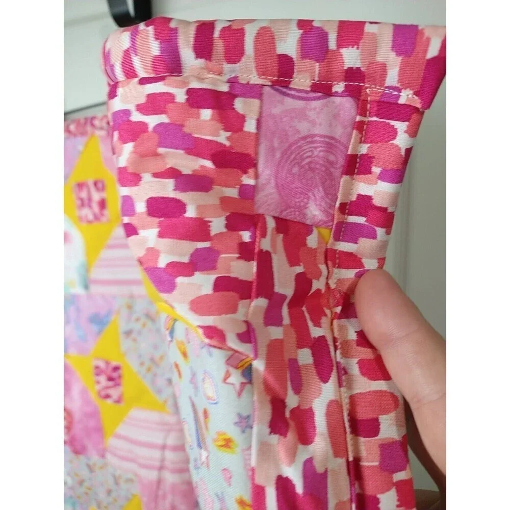 Handmade unicorn Rainbow Flower Heart Quilted Girls Lap/baby Quilt Size37.5